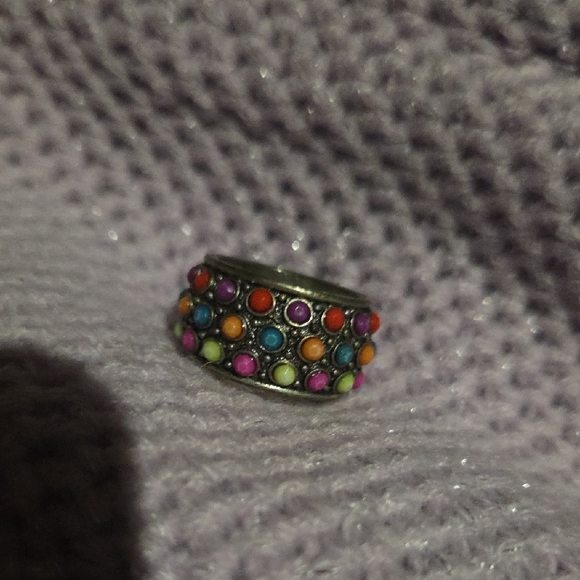 Colorful Multi-Stone Ring - Picture 3 of 8